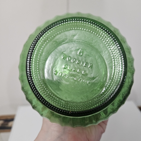 Hoosier Green Glass Vase! - Picture 2 of 4